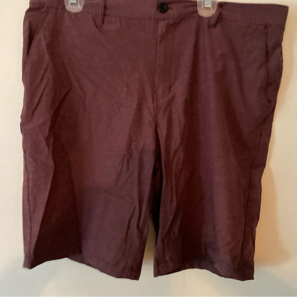 Urban Pipeline Maroon Flat Front Shorts